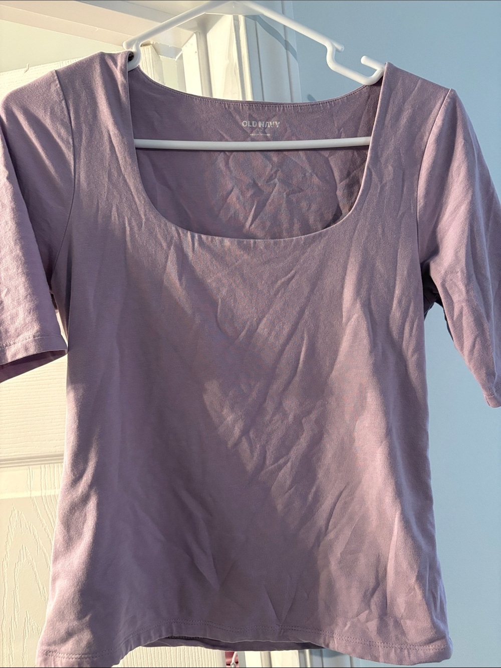 Old Navy Lavender Scoop Neck Short Sleeve Top